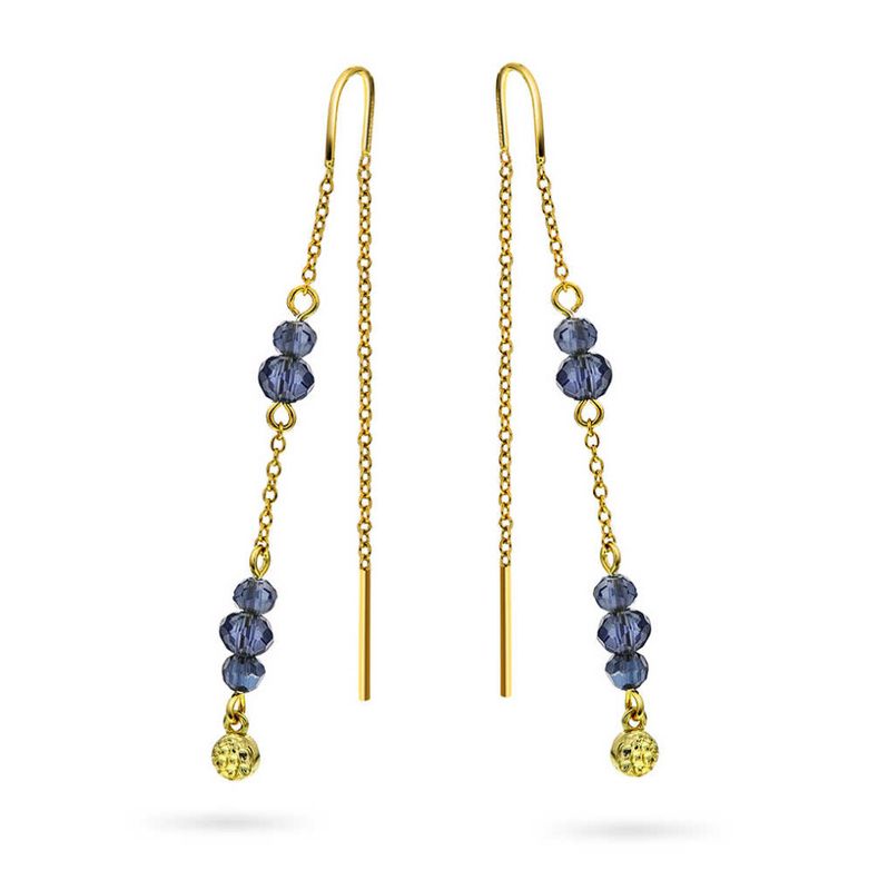 Fairy øredobber i sølv, dyp blå