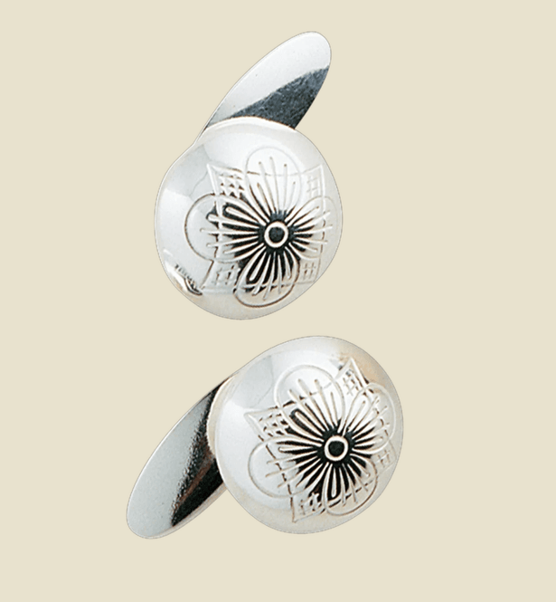 Hovedbilde Mansjettknappar med botn, kvit