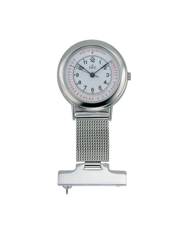 Inex Søsterur Stål / Hvit 30mm