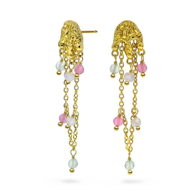 Hovedbilde Miso øredobber i sølv med naturstener