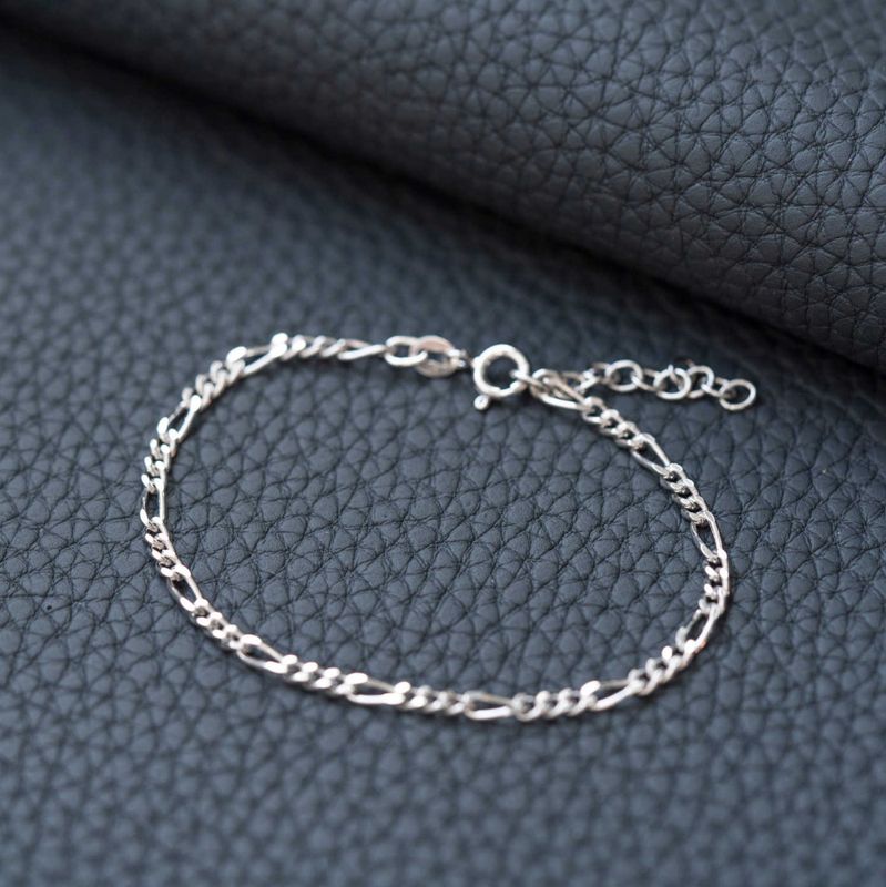 Figaro armbånd i sølv 2,8 mm 19 cm